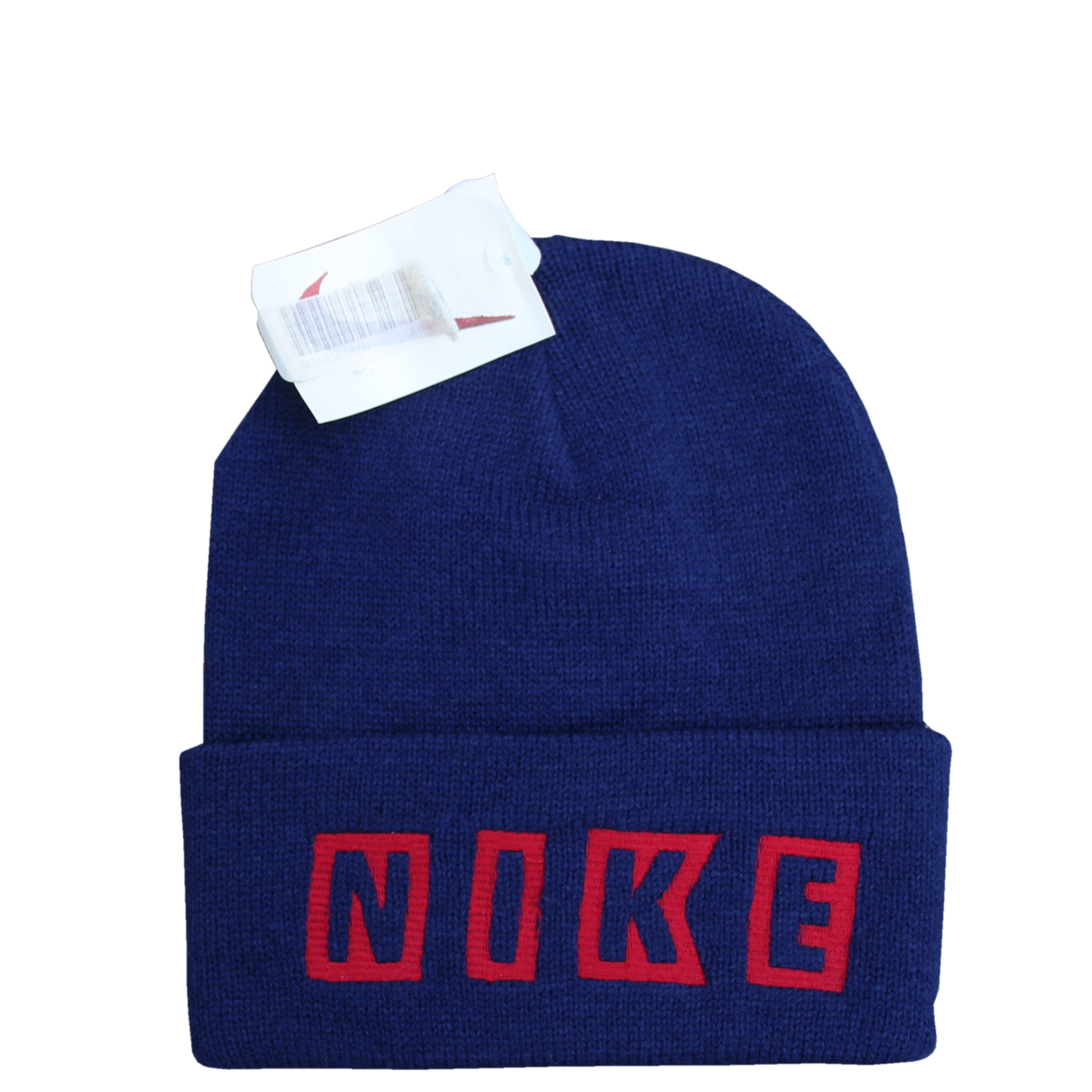 Vintage Nike Navy / Red Block Letter Beanie NWT — Roots